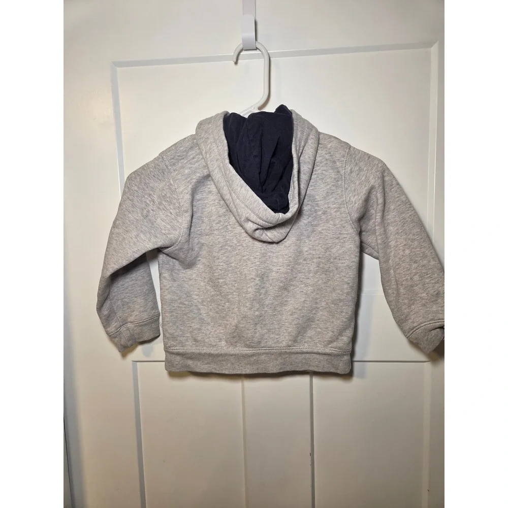 OshKosh Bgosh Toddler Boys Gray Full Zip Logo Hoodie Sweatshirt 4T
